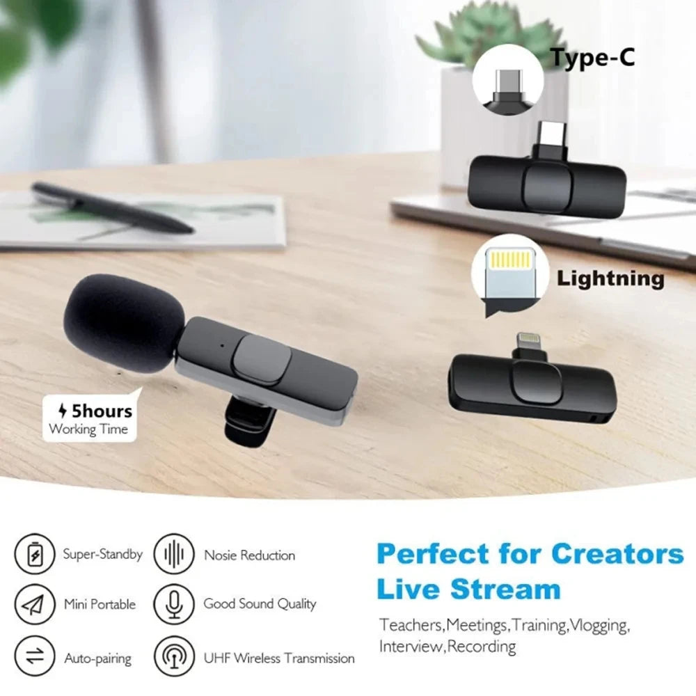 New Wireless Lavalier Microphone Portable