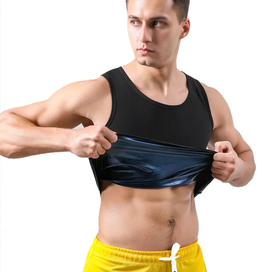 Men Sweat Vest Sauna Shapers Body Shapewear Waist Trainer Slimming Vest Hot Thermo Sweat Sauna Tank Tops Fitness Workout Suits