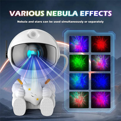 Galaxy Star Projector LED Night Light Starry Sky Astronaut Porjectors Lamp For Decoration Bedroom Home Decorative Children Gifts